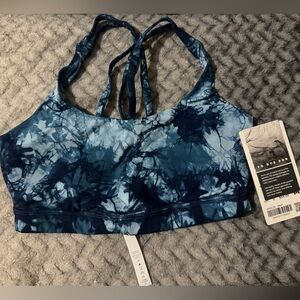 Lululemon Athletica Blue Tie-Dye Sports Bra size 8 BNWT